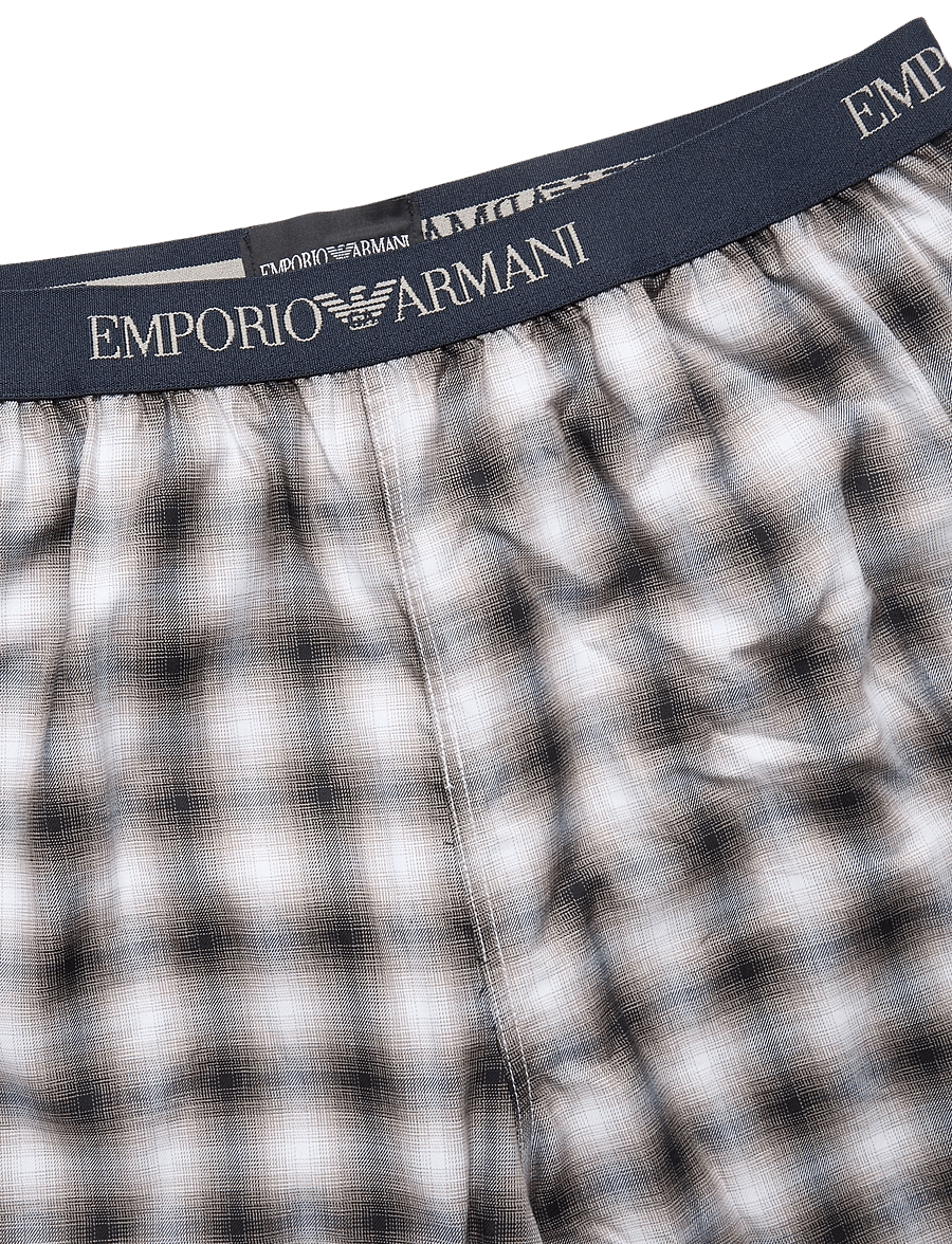 Emporio Armani - NIGHTWEAR PYJAMA - pyjamasets - blu/brown big check - 4