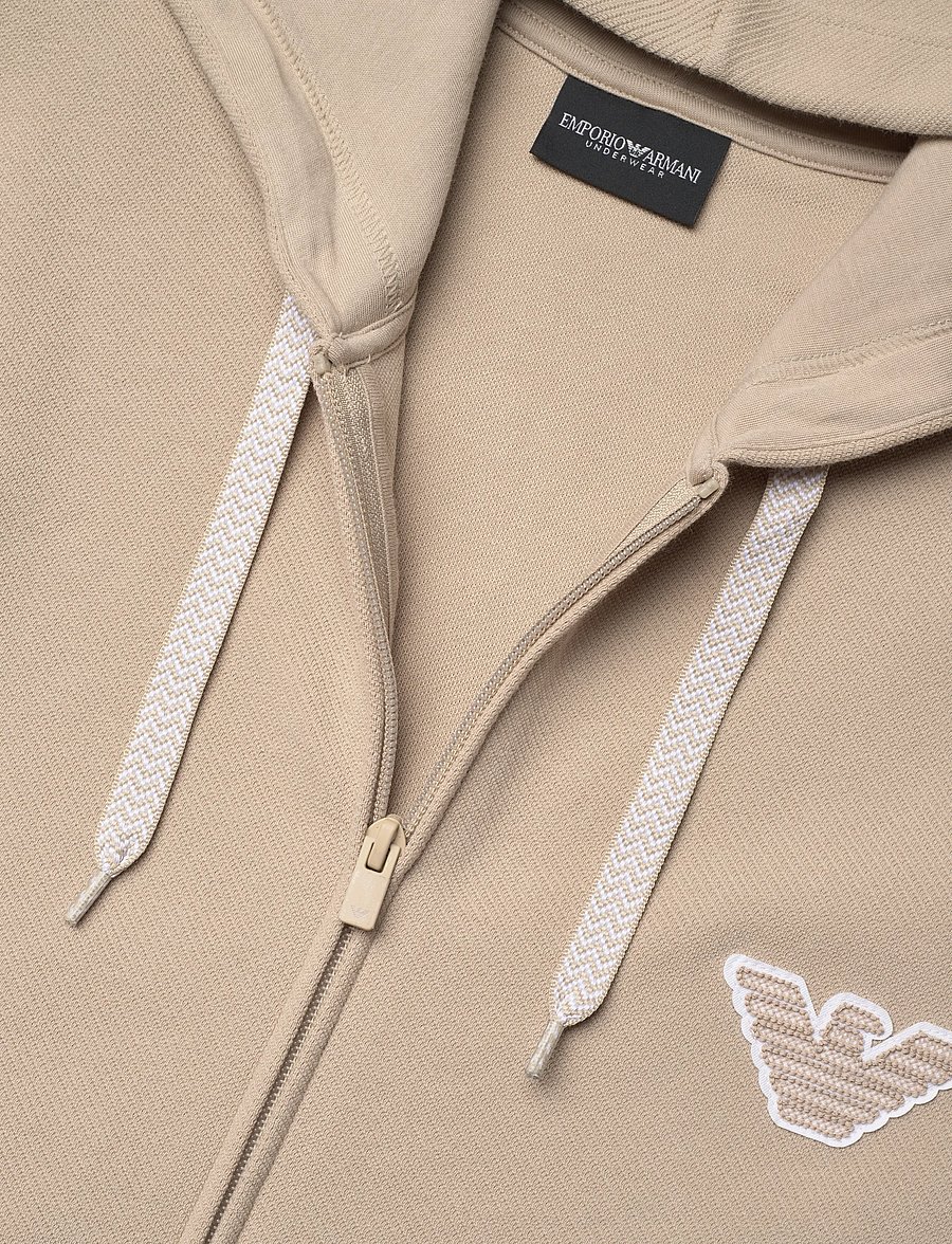 Emporio Armani - LOUNGEWEAR SWEATSHIRT - kapuutsiga pusad - nut - 4