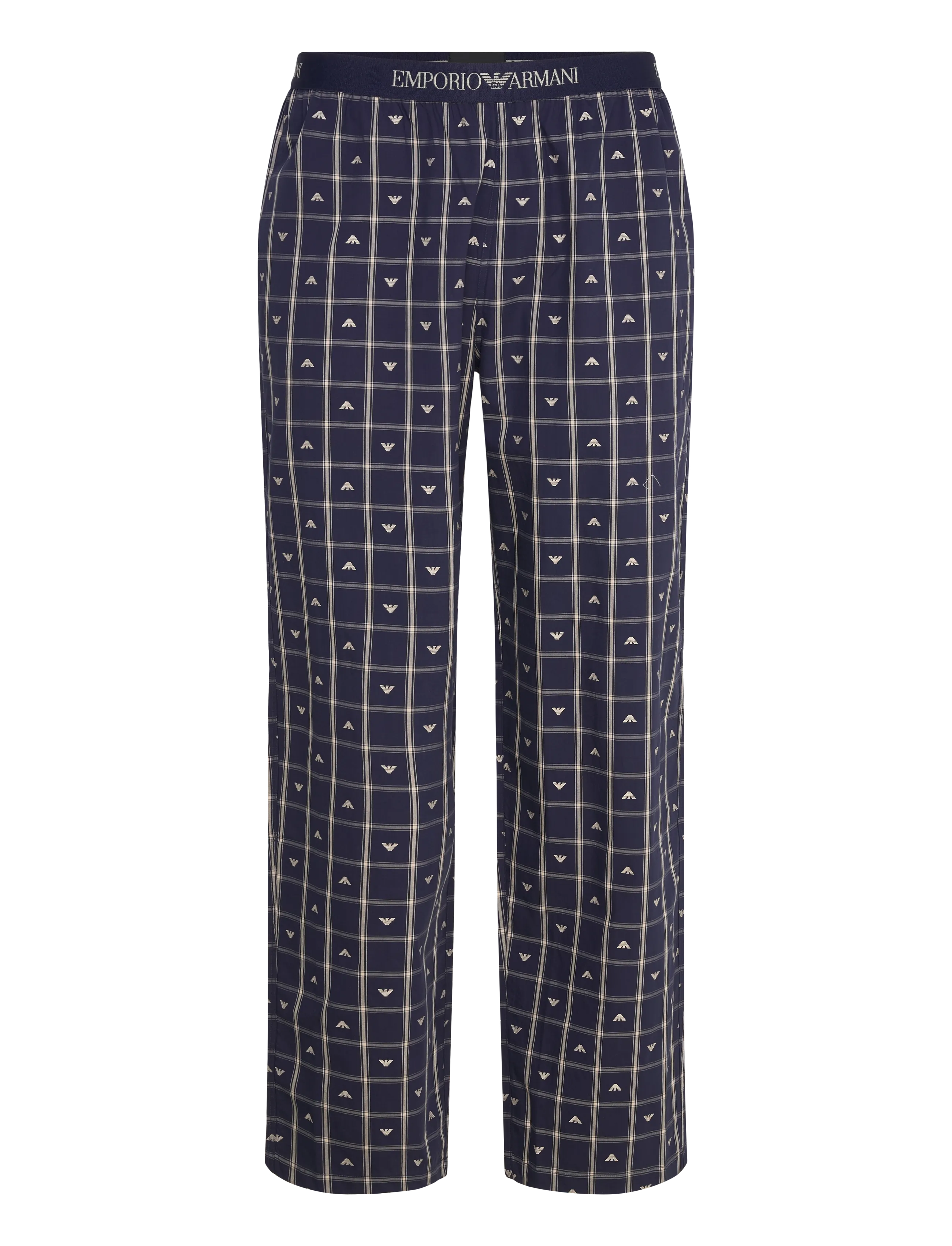 Emporio Armani NIGHTWEAR PANTS - Underkläder - CHECK EAGLE AR.BL-NU / navy