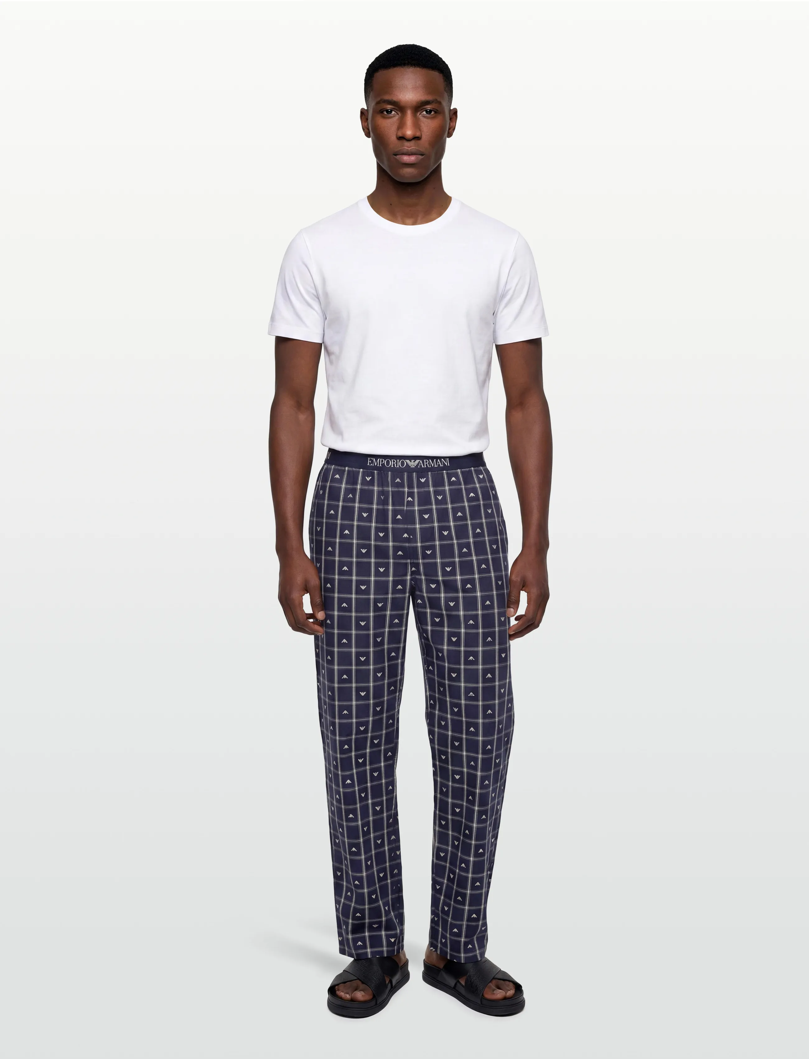 Emporio Armani - NIGHTWEAR PANTS - pyjamahose - check eagle ar.bl-nu - 0