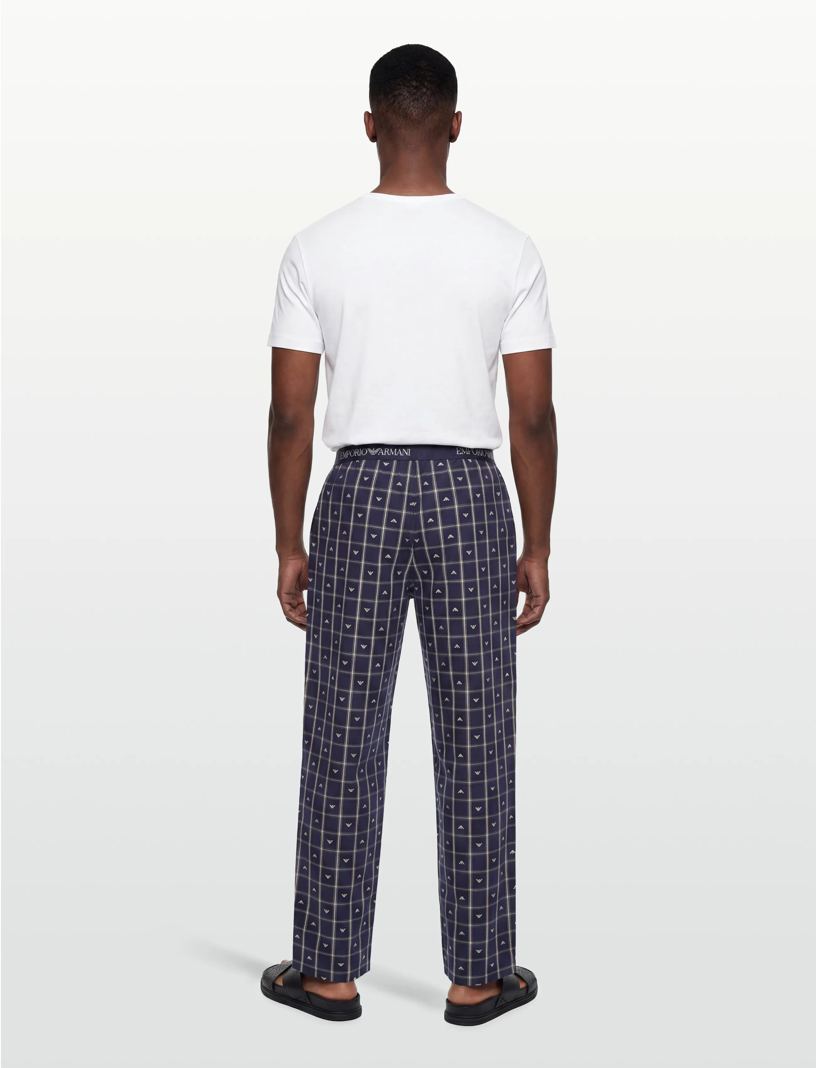 Emporio Armani - NIGHTWEAR PANTS - pyjamahose - check eagle ar.bl-nu - 4