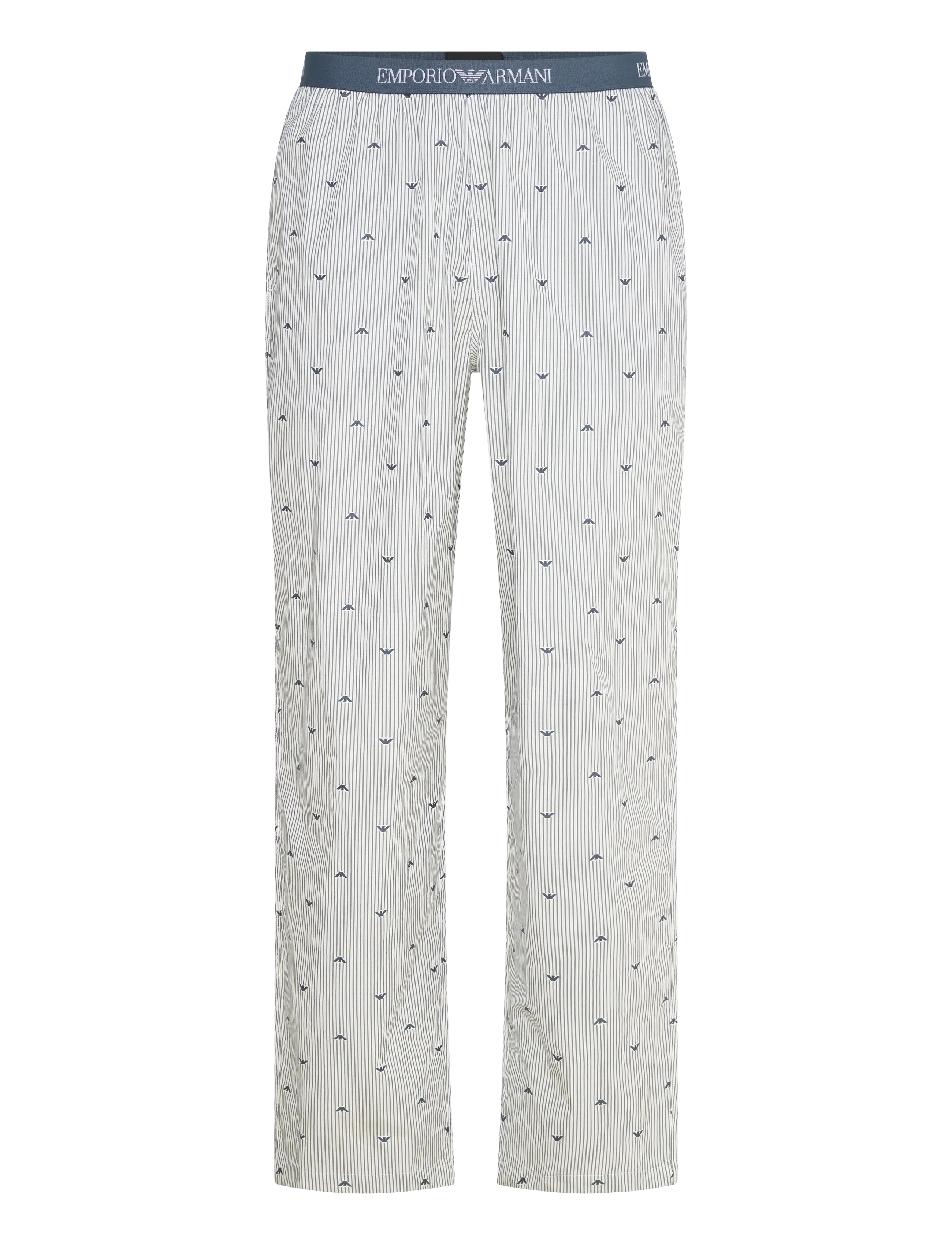 Emporio Armani NIGHTWEAR PANTS - Pyjamahose - STRIPE EAGLE ORI-WHT / navy