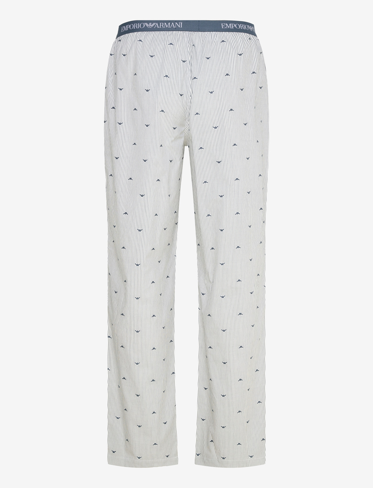 Emporio Armani - NIGHTWEAR PANTS - pyjamasbyxor - stripe eagle ori-wht - 1