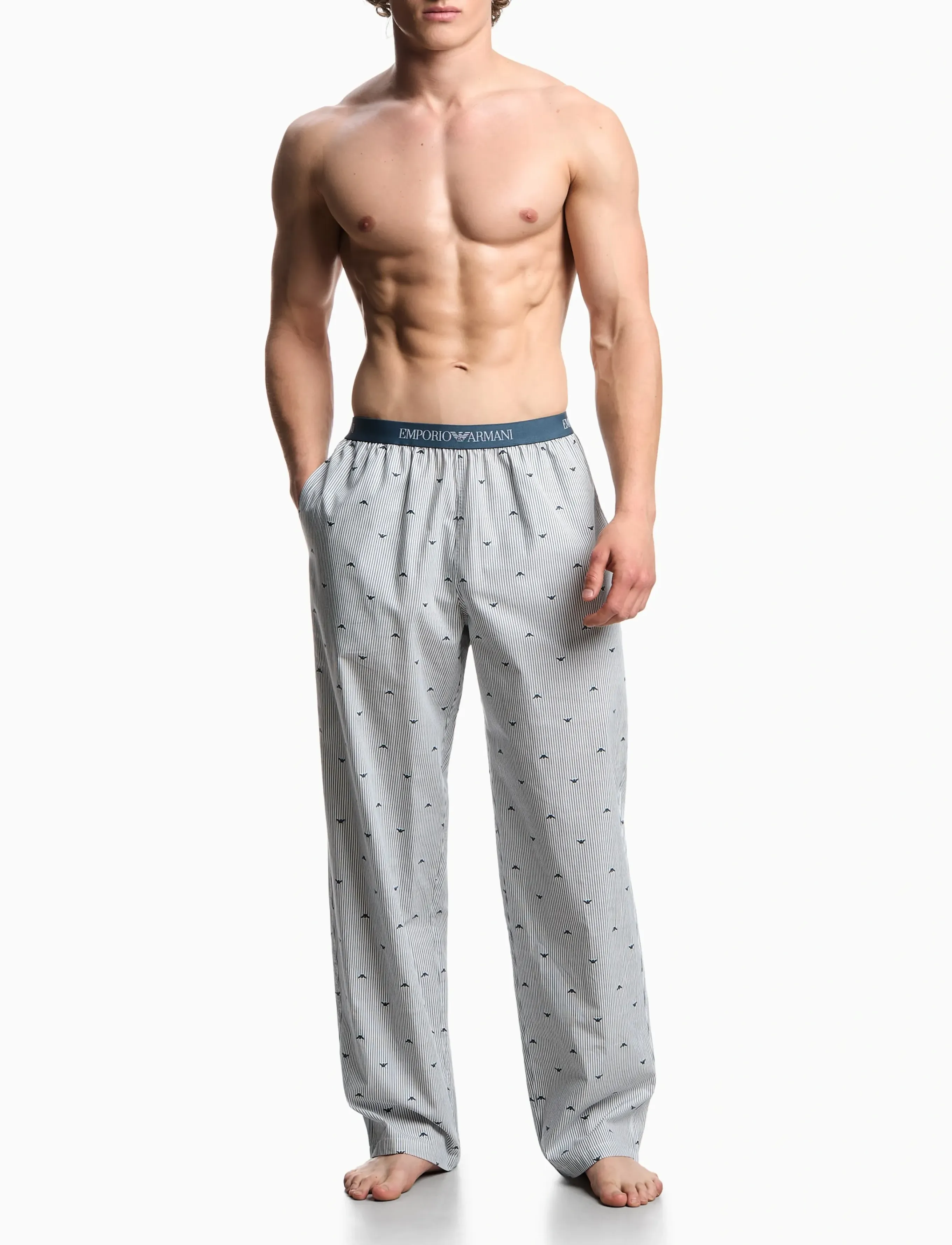 Emporio Armani Nightwear Pants, S, Night & Loungewear, Marineblau - Männerswear