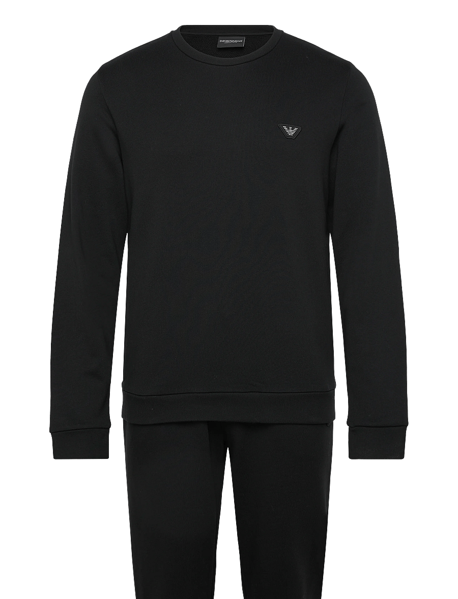 Emporio Armani - LOUNGEWEAR TRACKSUIT - pidžaamakomplektid - black - 0
