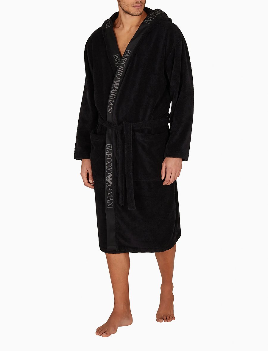 Emporio Armani - LOUNGEWEAR BATHROBE - morgonrockar - black - 0