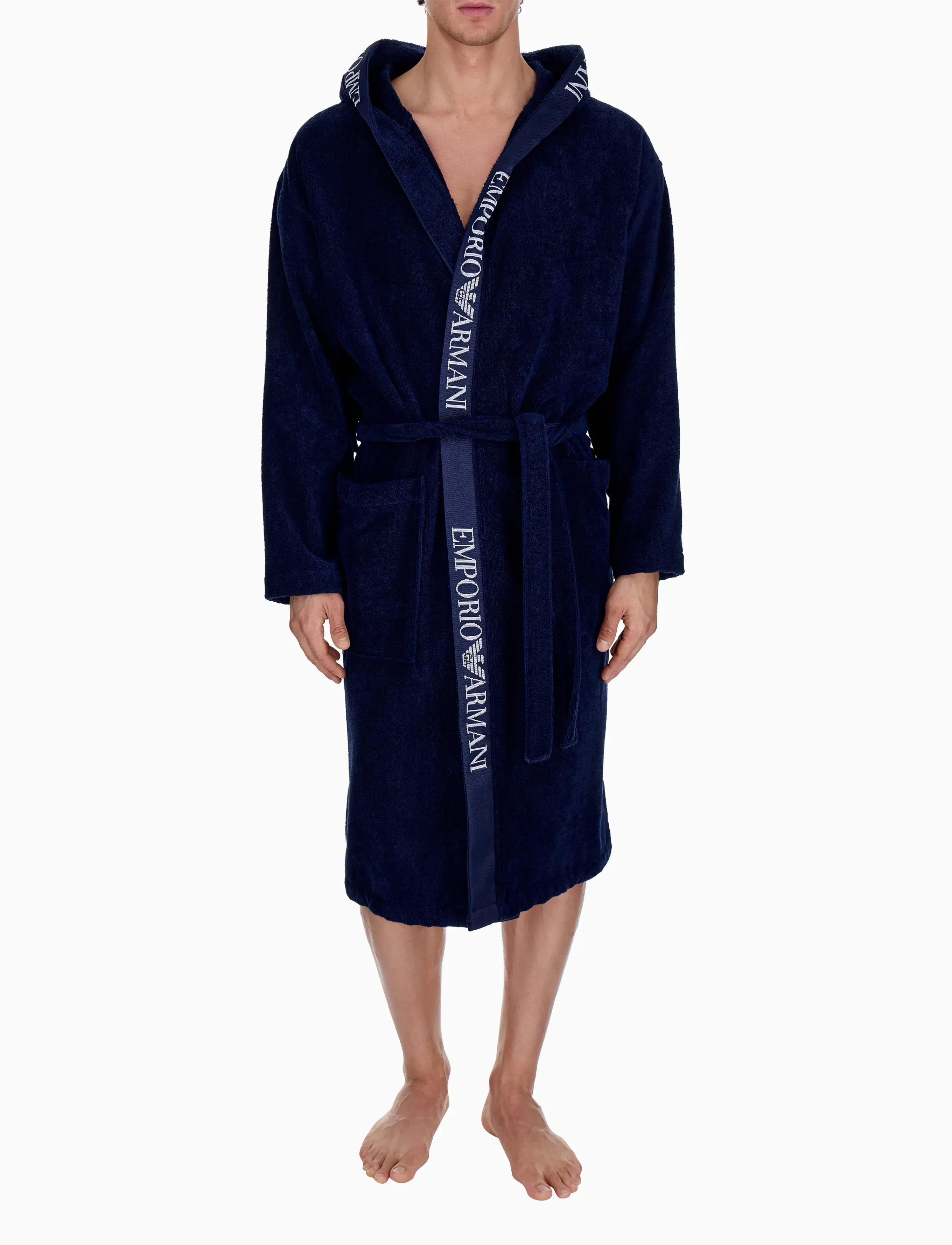 Emporio Armani - LOUNGEWEAR BATHROBE - efterårsbesparelser - armani blue - 0