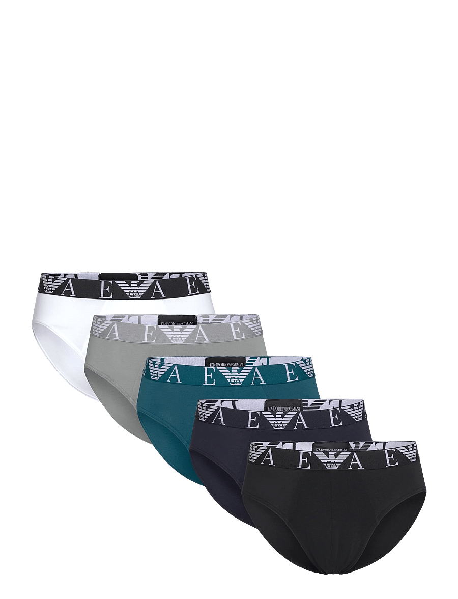 Emporio Armani - 5-PACK BOTTOM PART - herren slips - blk/mon/blu/oct/whit - 0