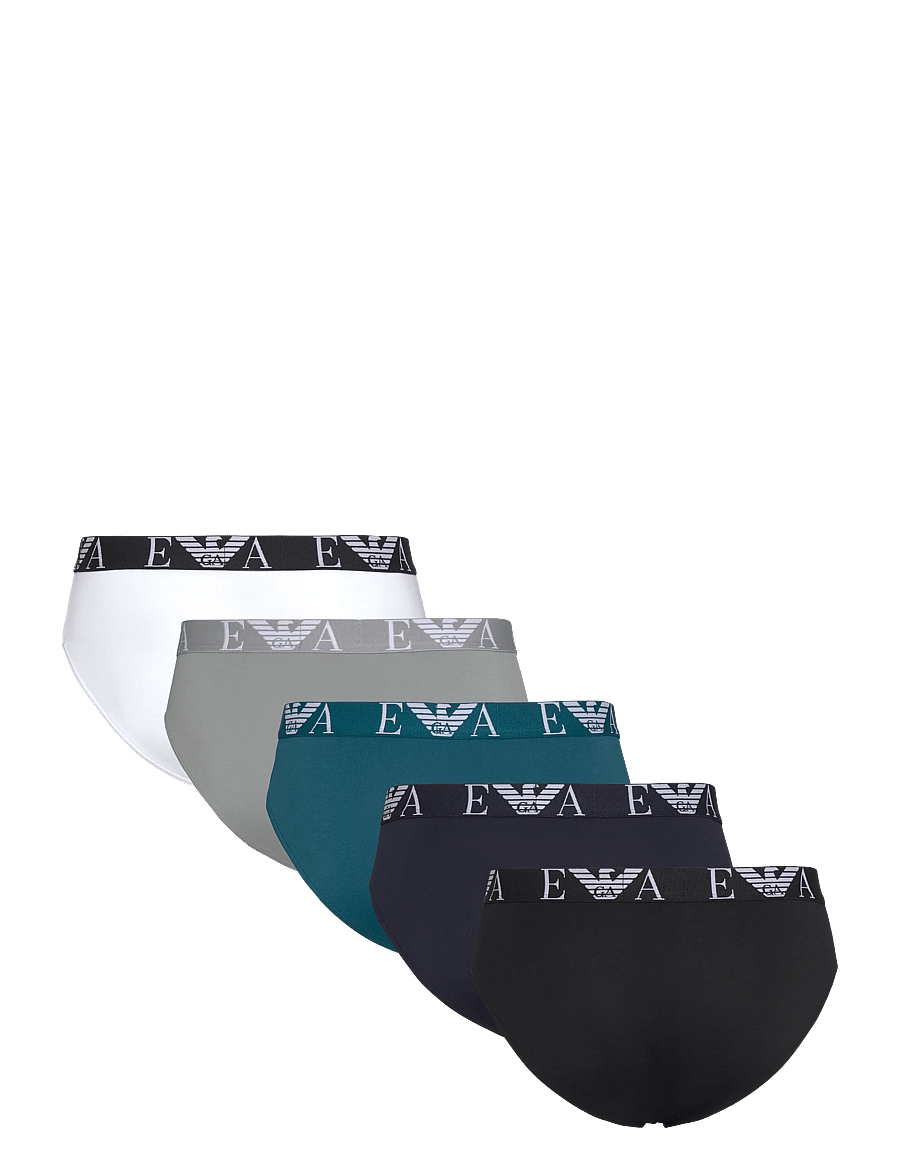Emporio Armani - 5-PACK BOTTOM PART - herren slips - blk/mon/blu/oct/whit - 1