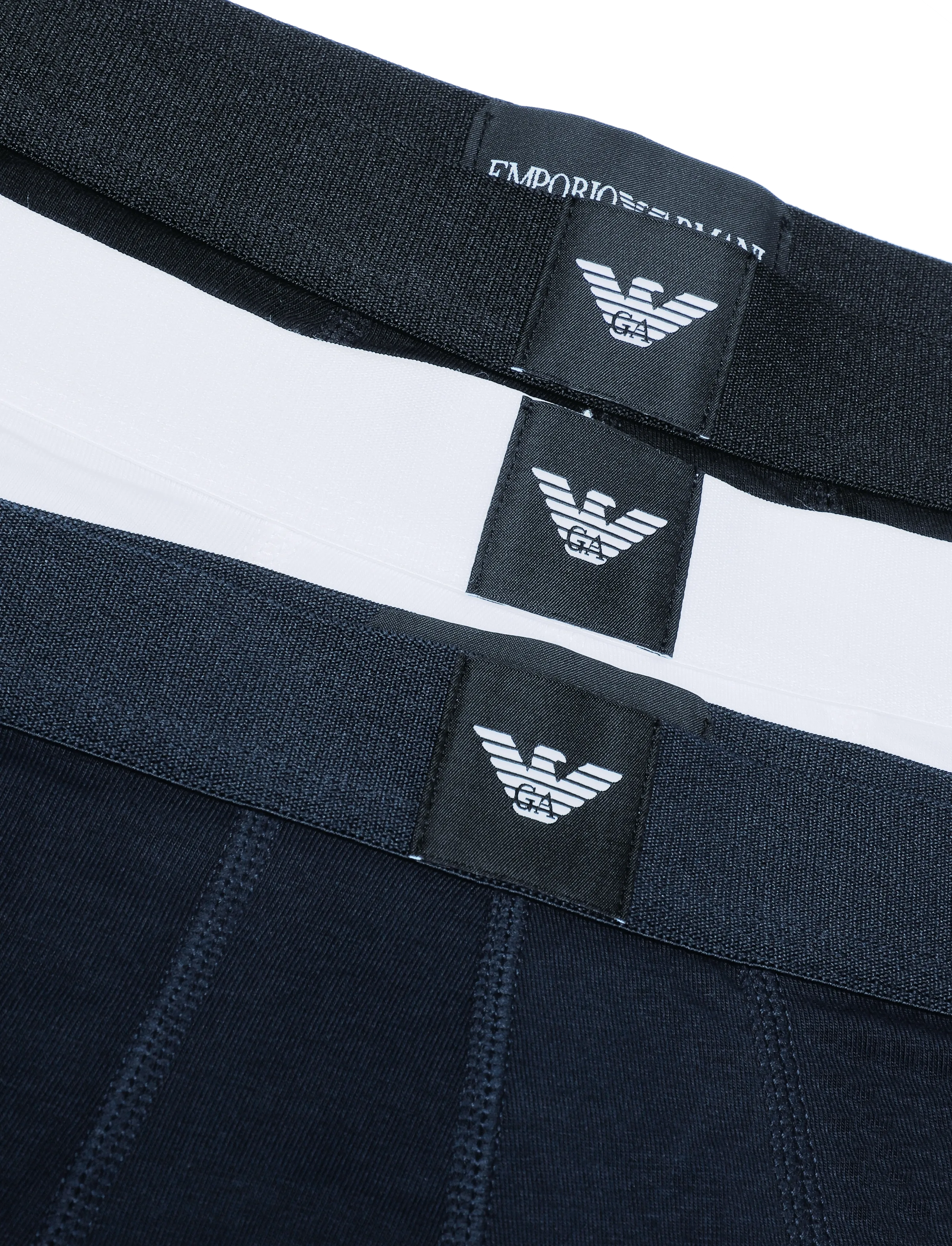 Emporio Armani - 3 PACK BOTTOM - multipakk aluspüksid - black/white/blu - 2