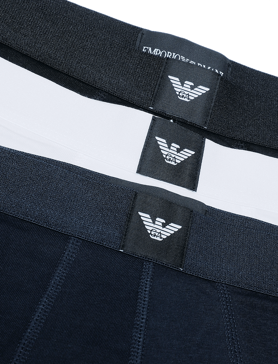 Emporio Armani - 3 PACK BOTTOM - multipakk aluspüksid - black/white/blu - 2