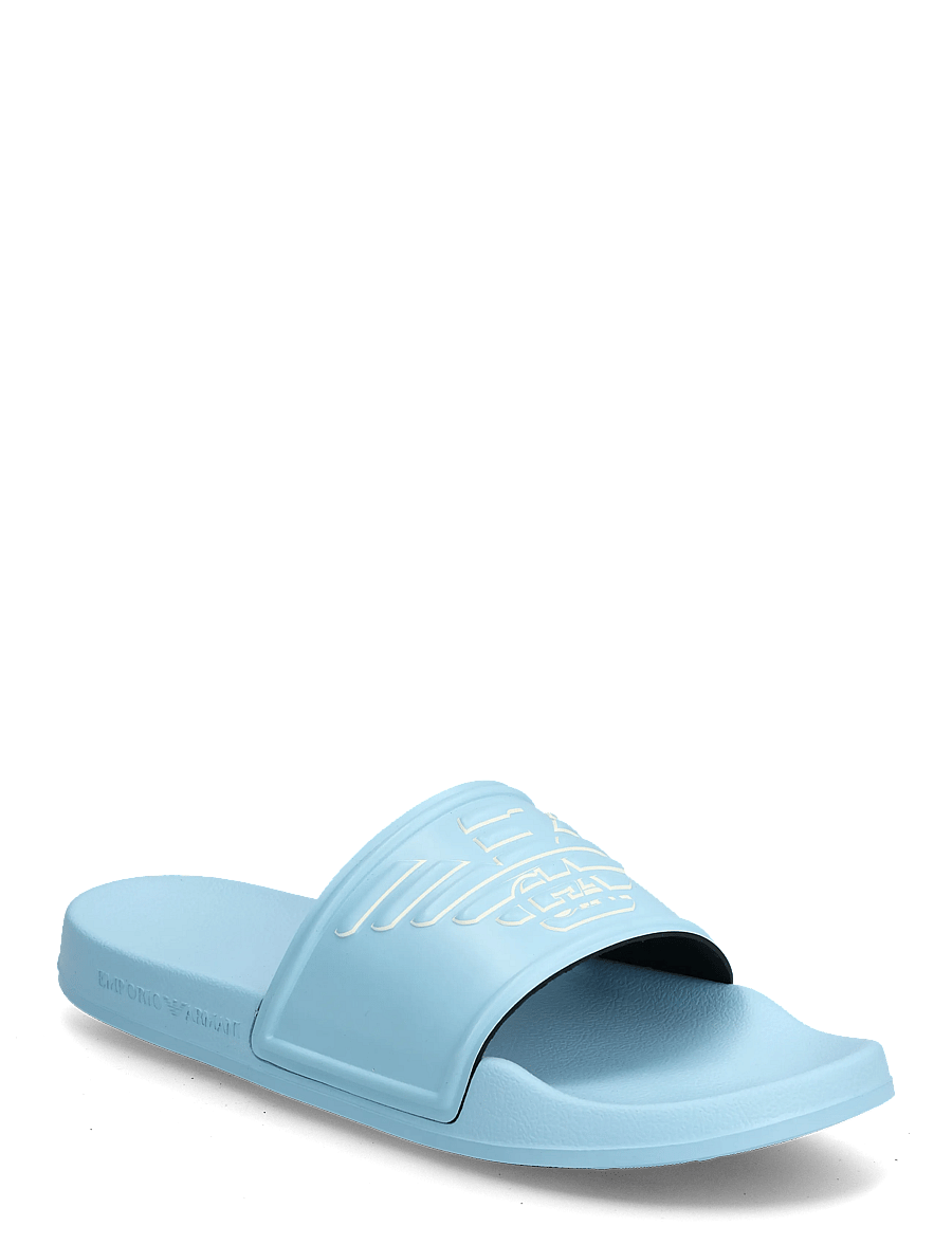 Emporio Armani - SHOES BEACHWEAR - pool sliders - sky blue-whisper whi - 0