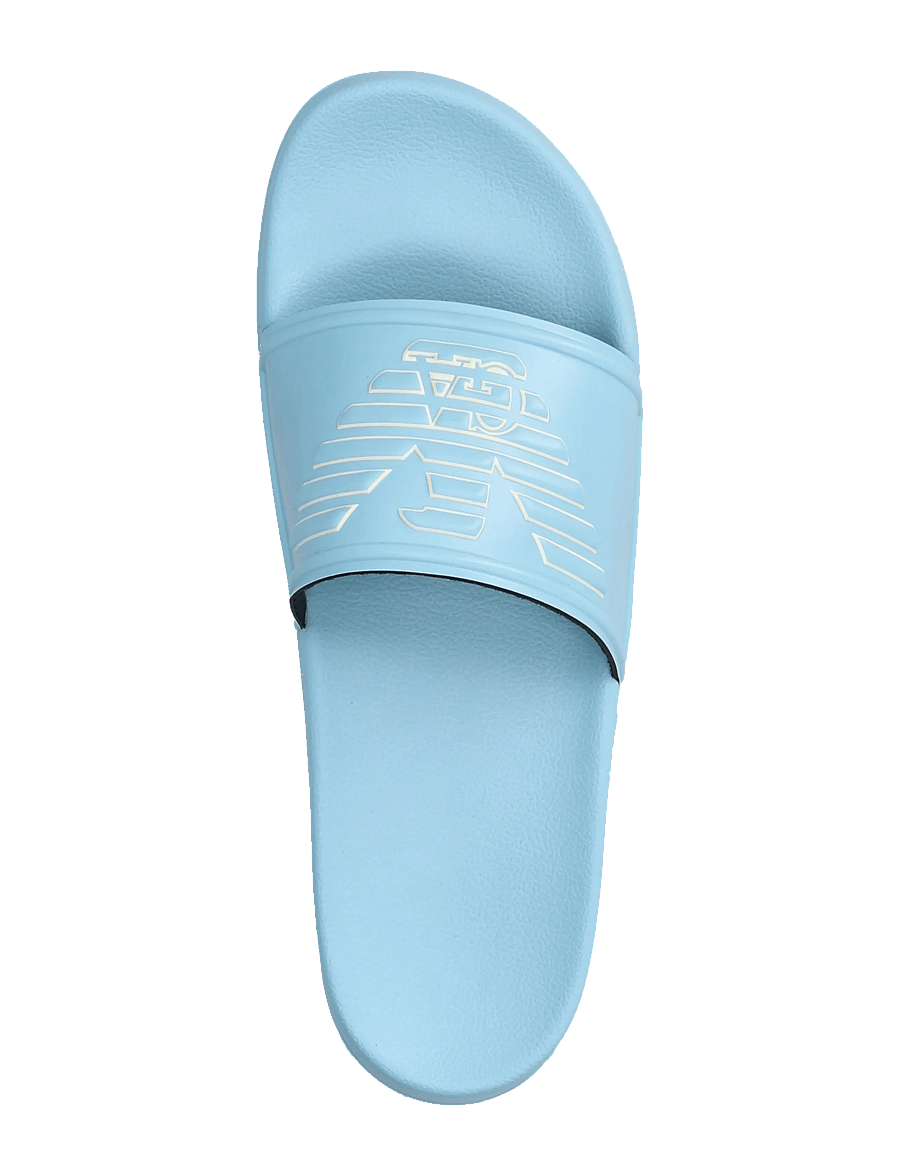 Emporio Armani - SHOES BEACHWEAR - pool sliders - sky blue-whisper whi - 3