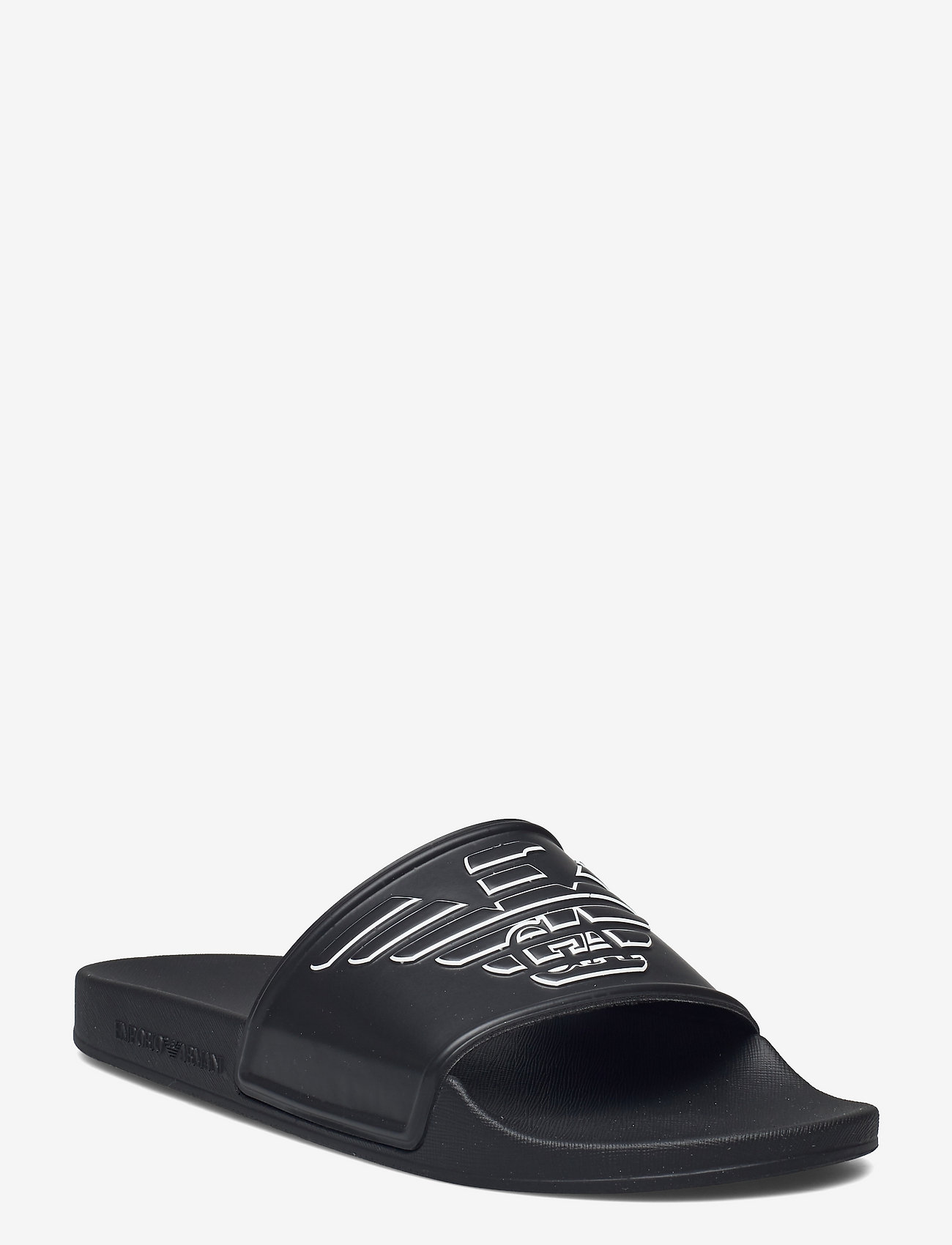 Emporio Armani - SLIPPER PU MAXI LOGO - nero - 0