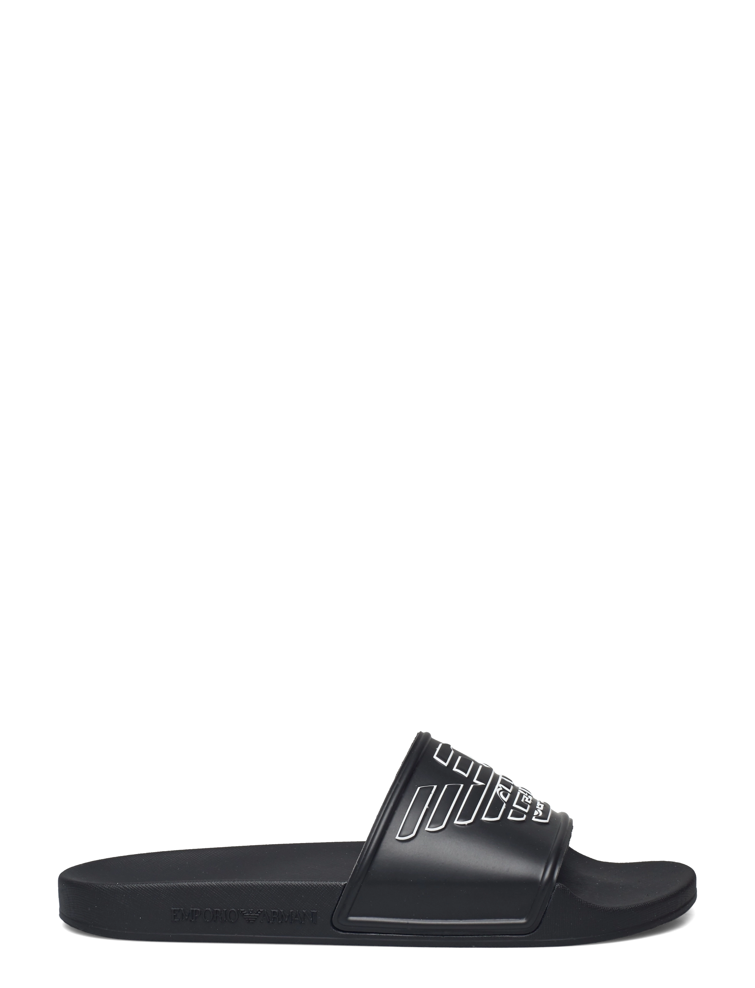 Emporio Armani - SLIPPER PU MAXI LOGO - nero - 1