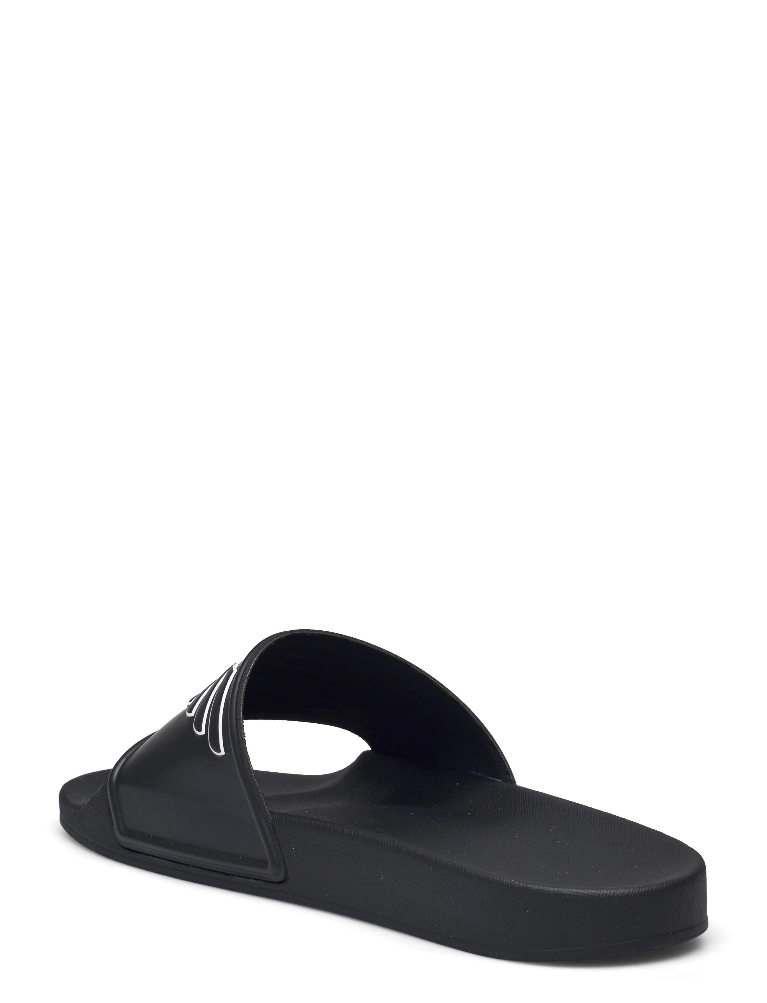 Emporio Armani - SLIPPER PU MAXI LOGO - nero - 2