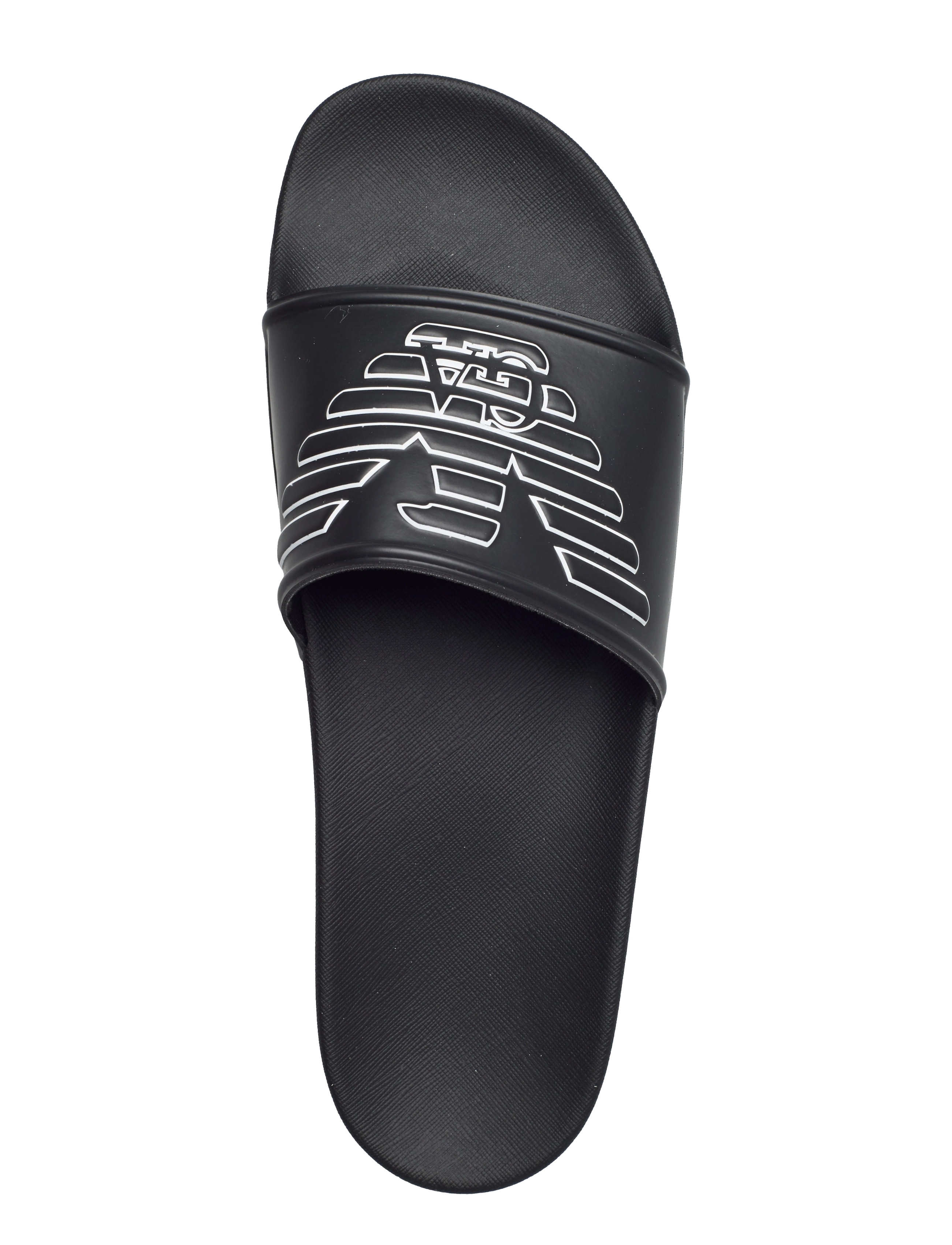 Emporio Armani - SLIPPER PU MAXI LOGO - nero - 3