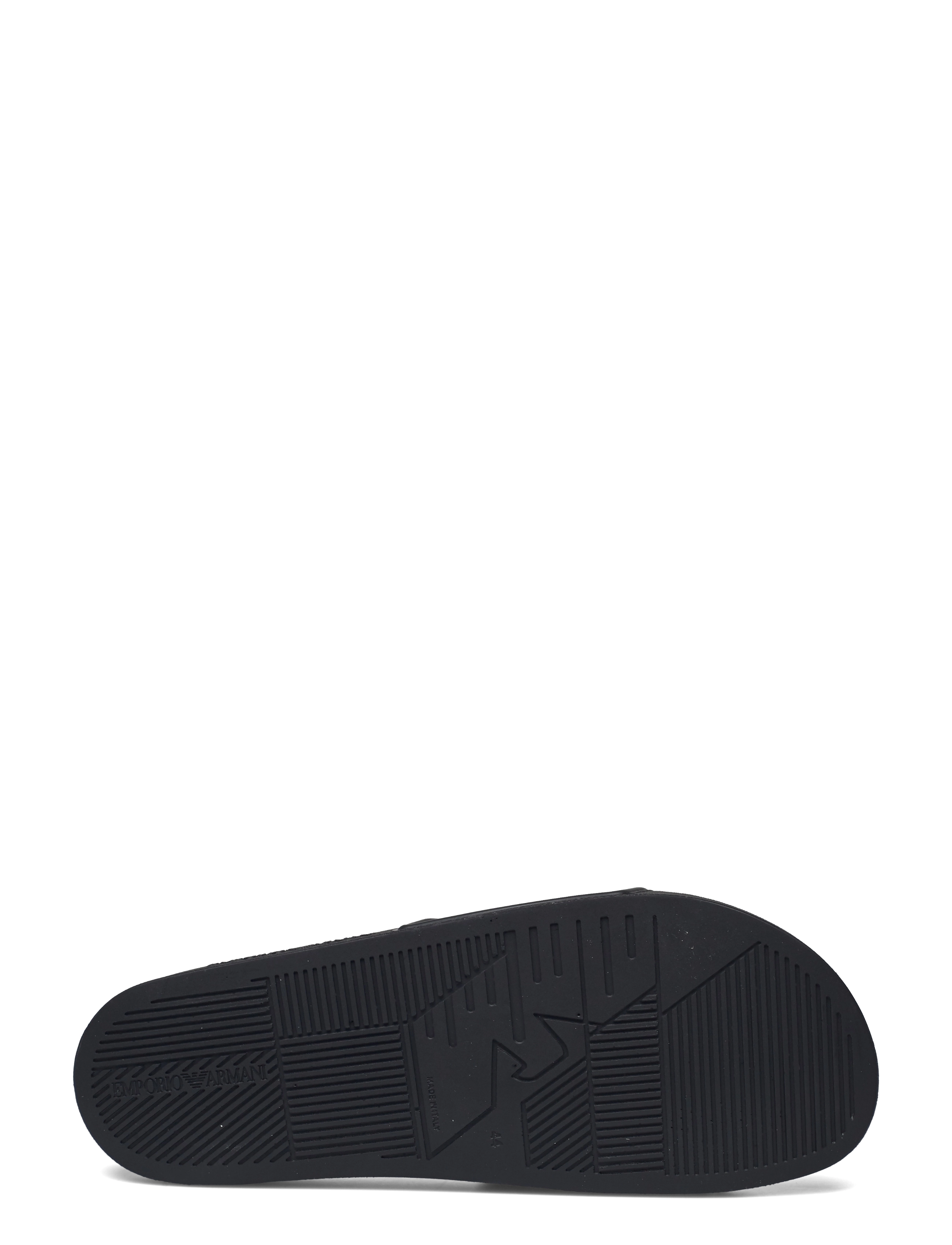 Emporio Armani - SLIPPER PU MAXI LOGO - nero - 4