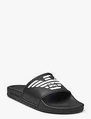 Emporio Armani - SLIPPER PU+EAGLE LOG - sandals - a120-black+white - 0