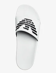 Emporio Armani - SLIPPER PU+EAGLE LOG - sandaler - d611-white+black - 3