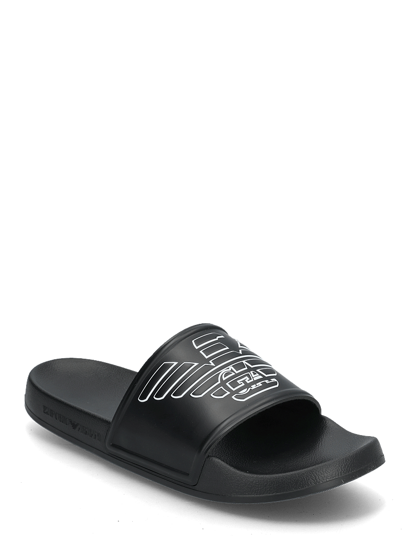 Emporio Armani - SLIP.PVC-OUTLINE LOG - badtofflor - black-white - 0