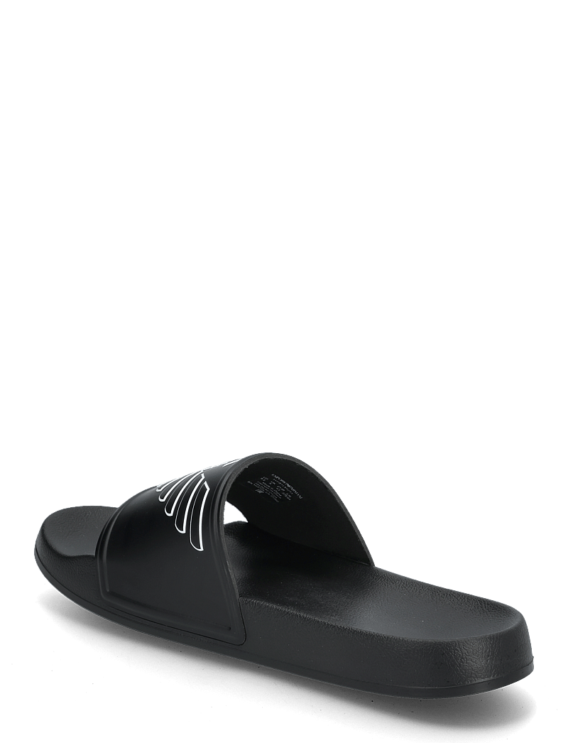 Emporio Armani - SLIP.PVC-OUTLINE LOG - badtofflor - black-white - 2