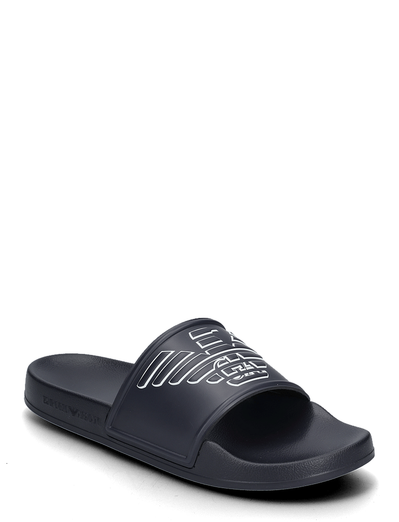 Emporio Armani - SLIP.PVC-OUTLINE LOG - badeschuhe - blue-white - 0
