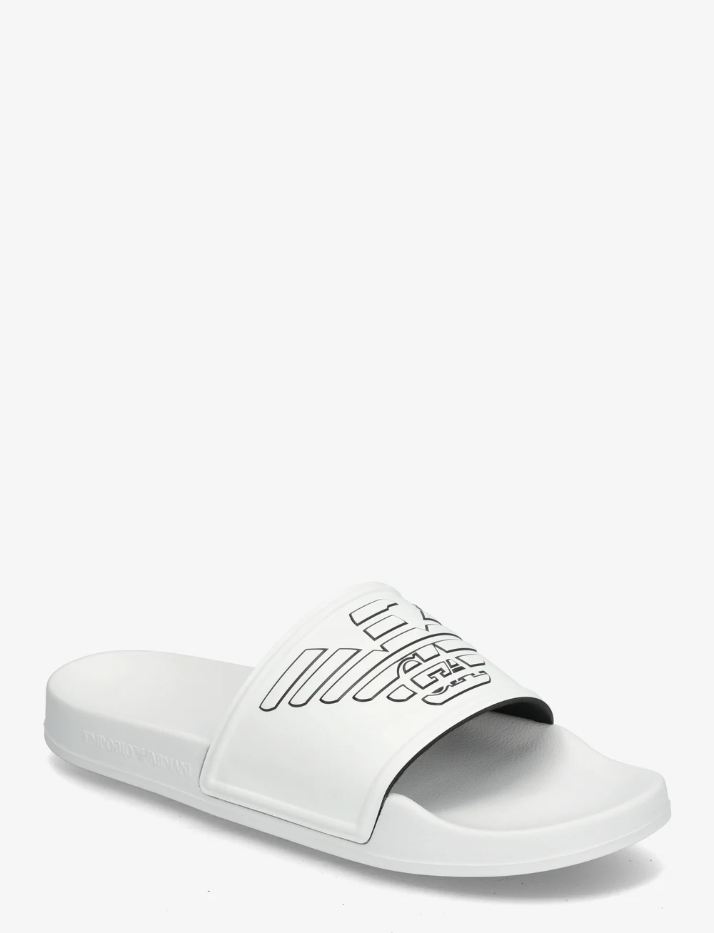 Emporio Armani - SLIP.PVC-OUTLINE LOG - pool sliders - white-black - 0