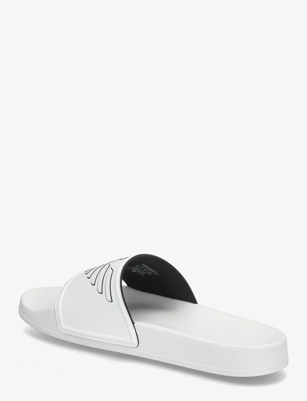 Emporio Armani - SLIP.PVC-OUTLINE LOG - pool sliders - white-black - 2