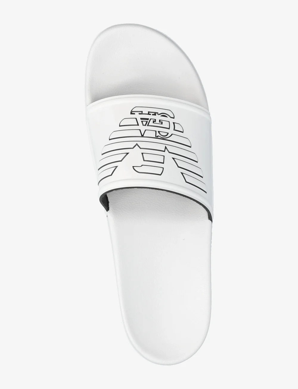Emporio Armani - SLIP.PVC-OUTLINE LOG - pool sliders - white-black - 3