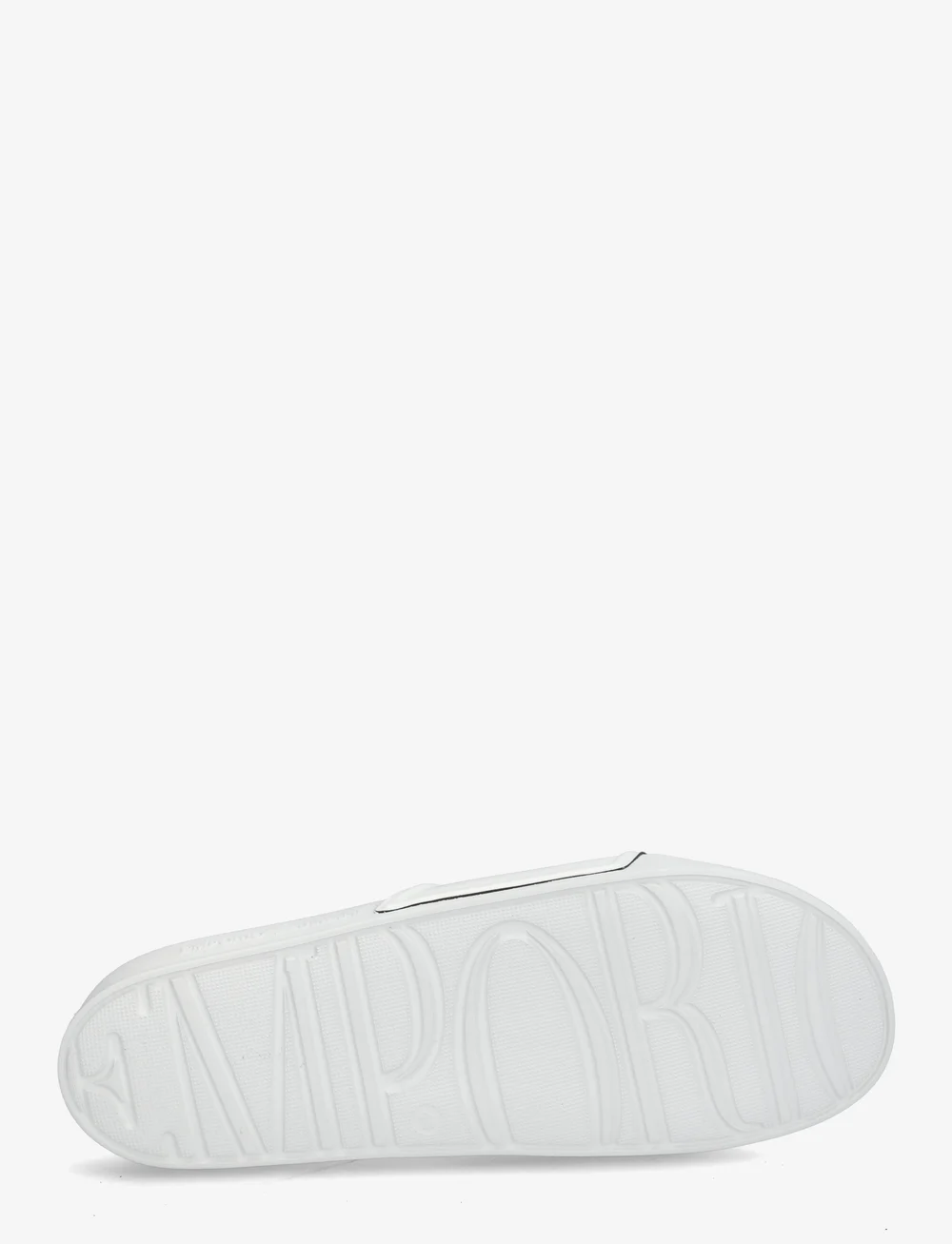 Emporio Armani - SLIP.PVC-OUTLINE LOG - pool sliders - white-black - 4