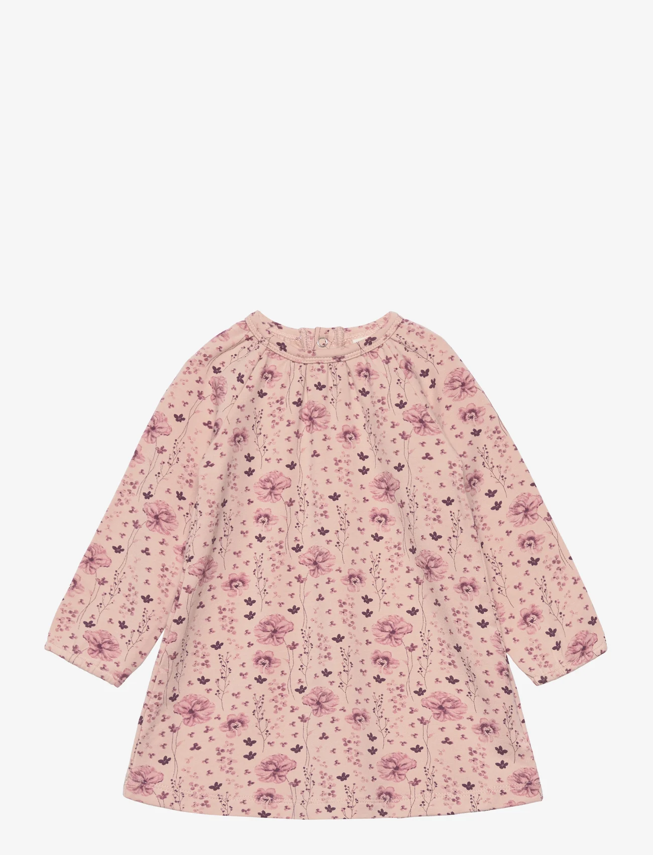 En Fant - Dress LS Sweat - long-sleeved casual dresses - rose dust - 0