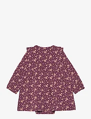 En Fant - Body Dress LS Flower - long-sleeved baby dresses - fig - 1
