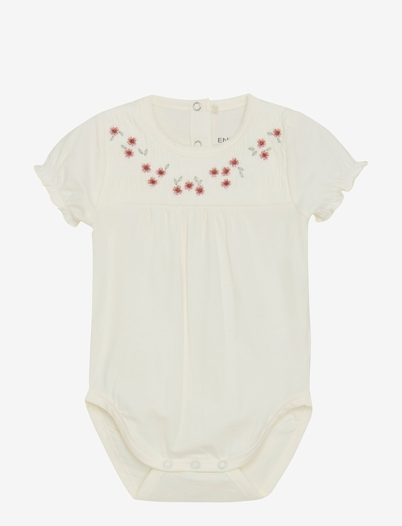En Fant - Body SS Embroidery - kortærmede bodyer - egret - 0