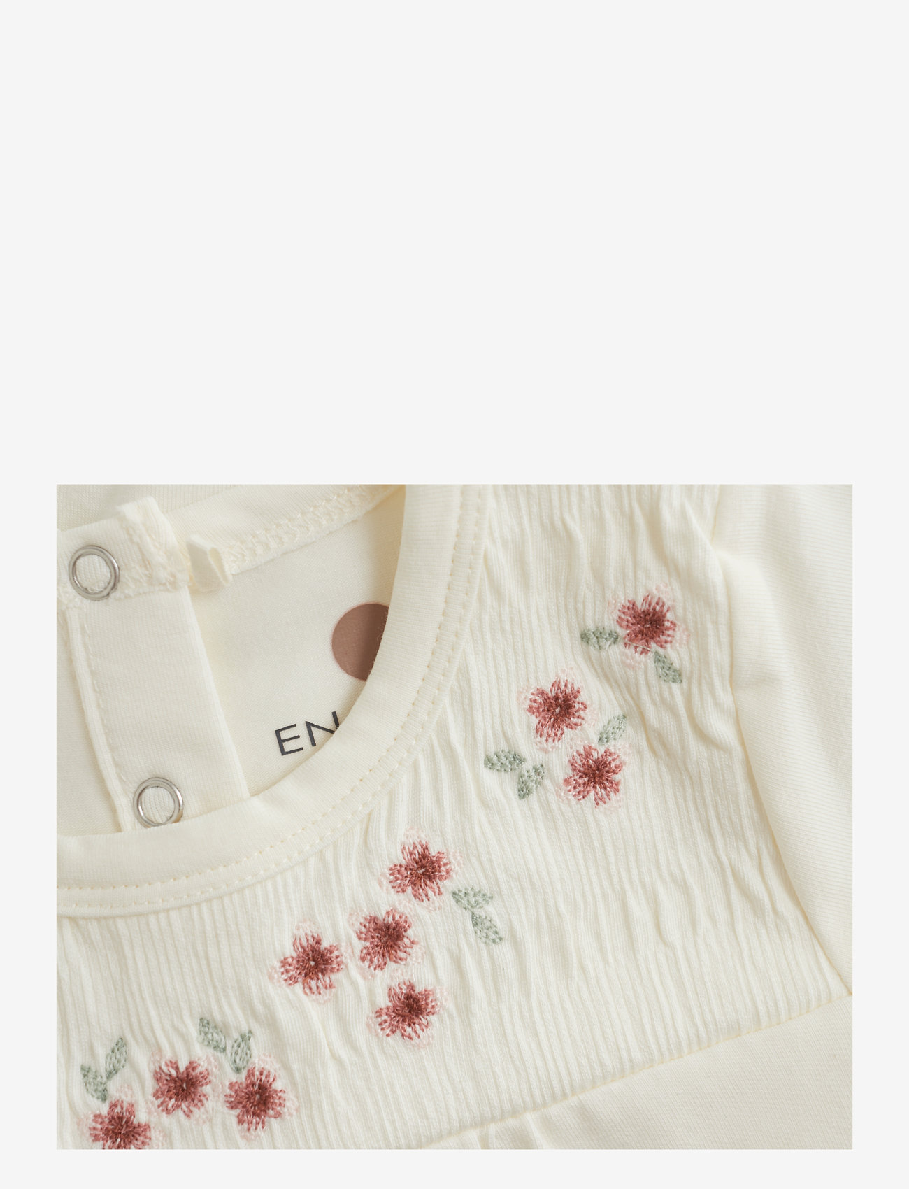 En Fant - Body SS Embroidery - kortærmede bodyer - egret - 2