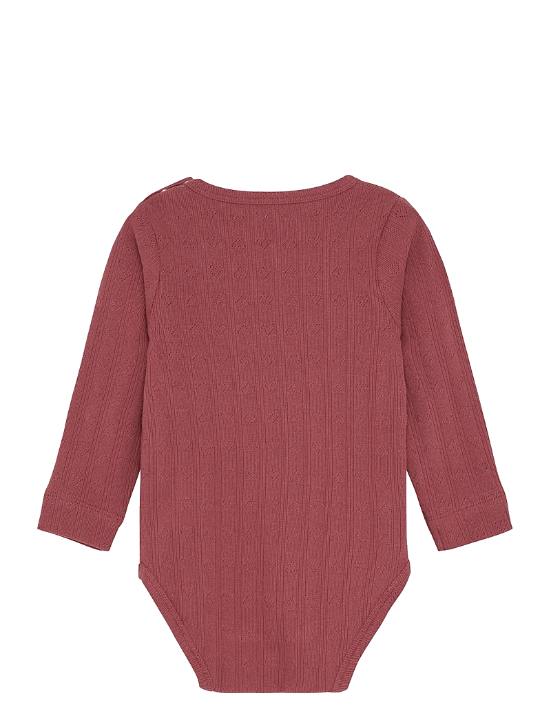 En Fant - Body LS Pointelle - långärmade bodysuits - roan rouge - 1