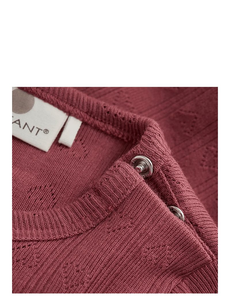 En Fant - Body LS Pointelle - långärmade bodysuits - roan rouge - 2