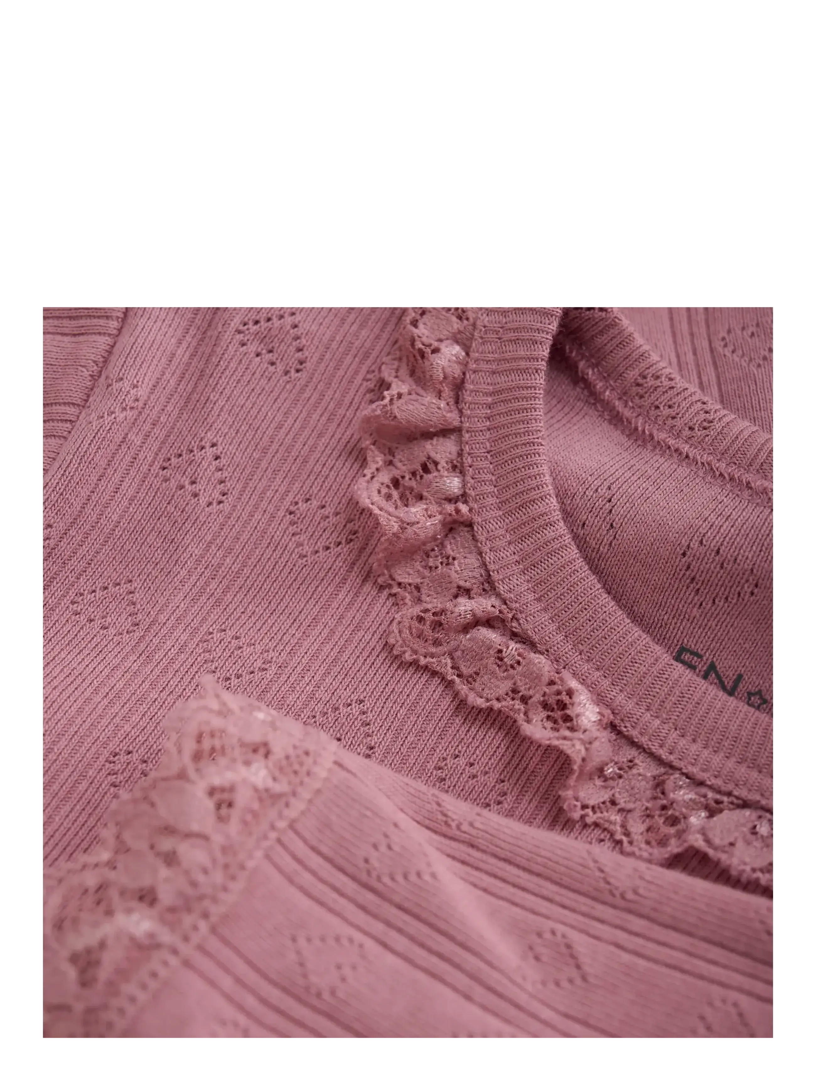 En Fant - Body LS Pointelle - nostalgia rose - 2