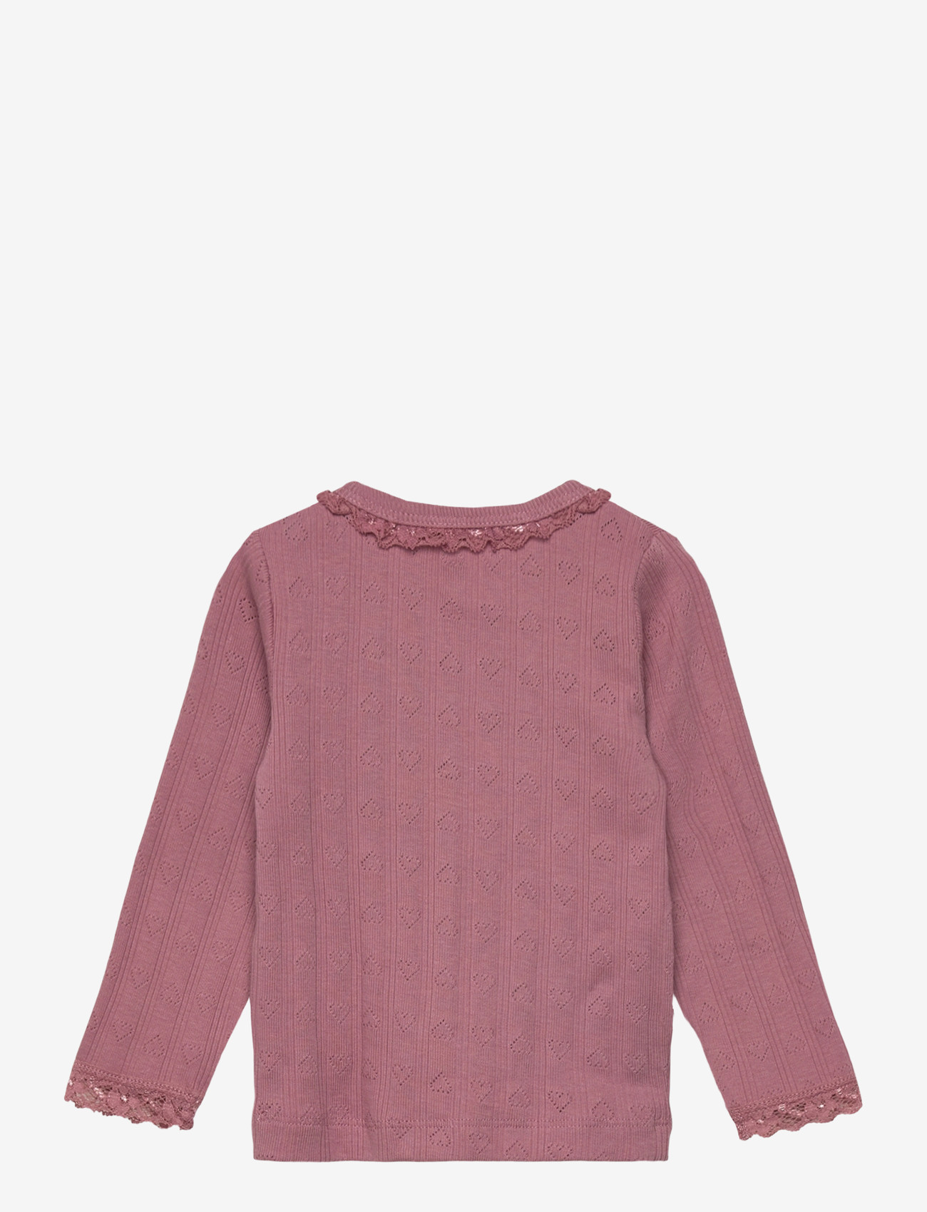 En Fant - T-shirt LS Pointelle - long-sleeved t-shirts - nostalgia rose - 1