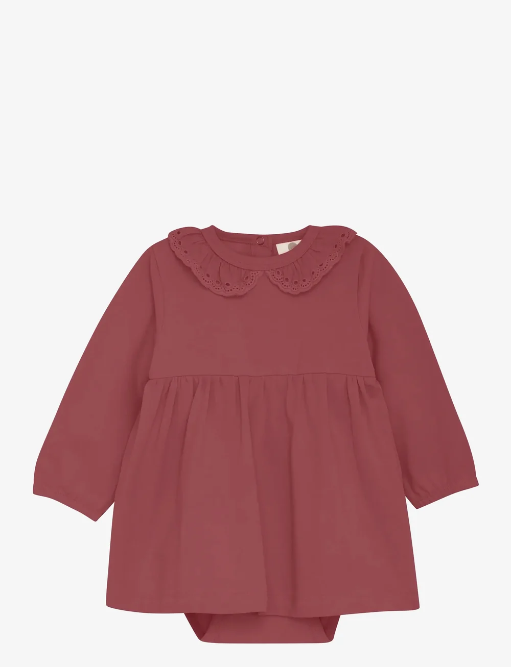 En Fant - Body Dress LS - kortärmade babyklänningar - roan rouge - 0