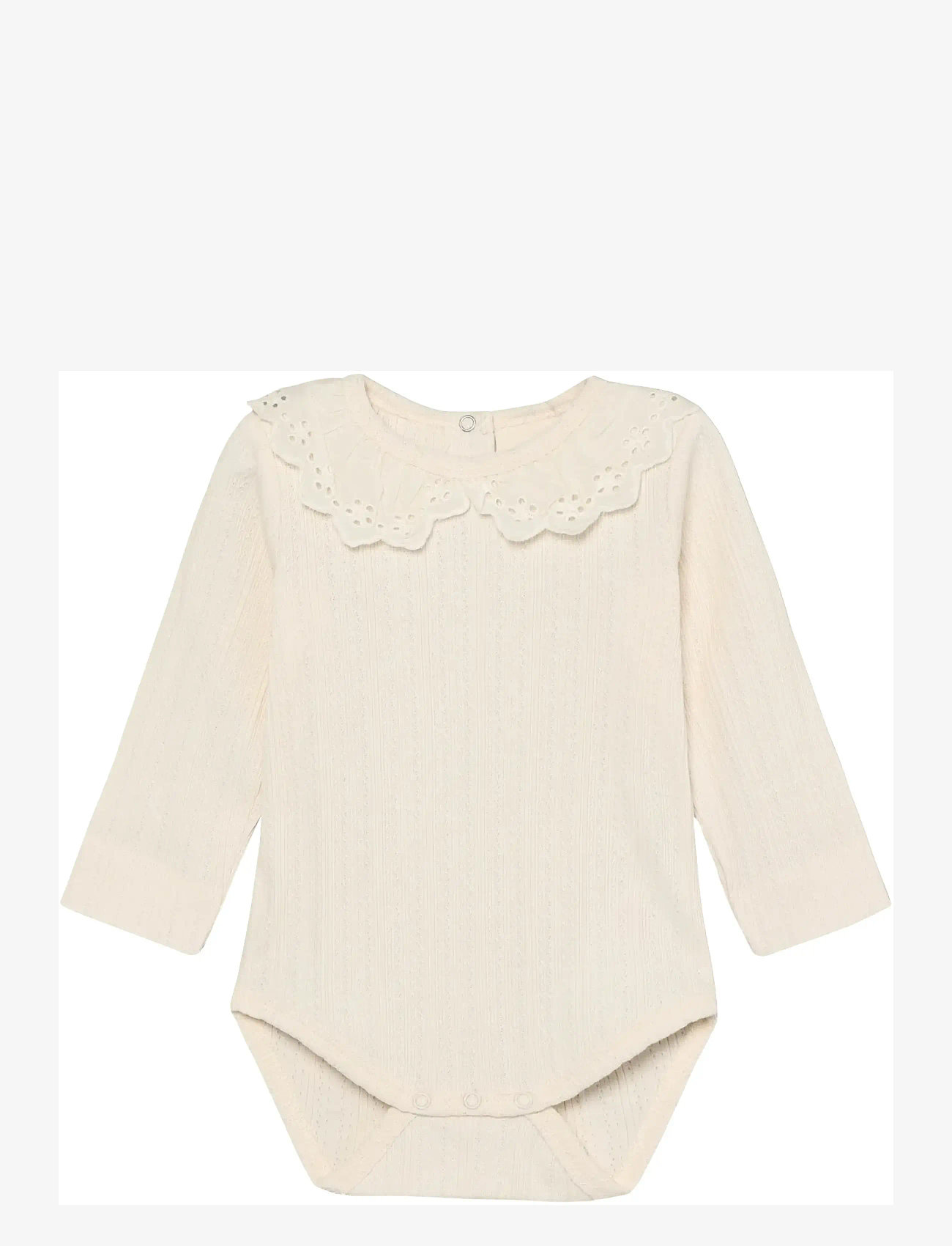 En Fant - Body LS Pointelle - långärmade bodies - eggnog - 0