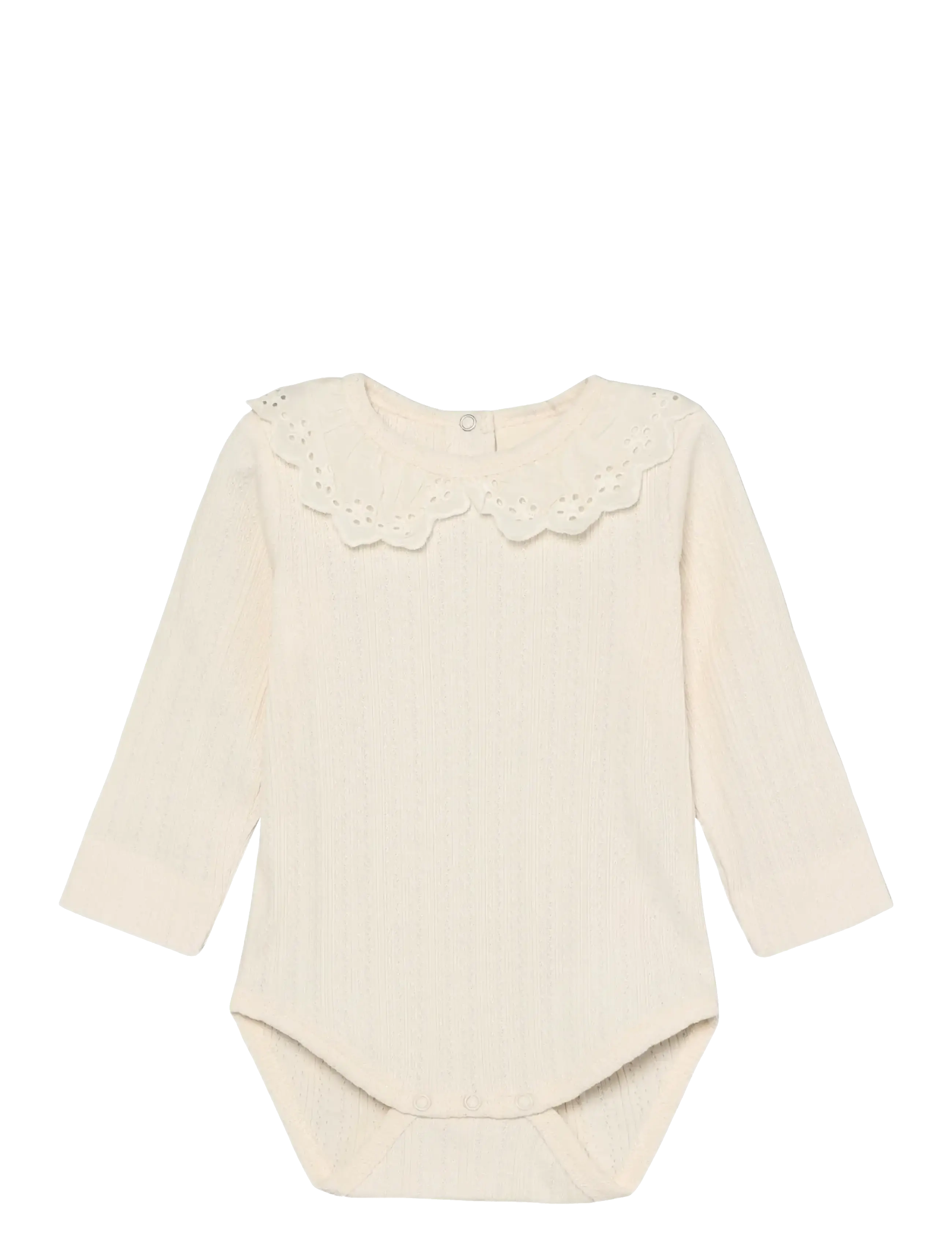 En Fant Body LS Pointelle - Bodysuits - EGGNOG / cream