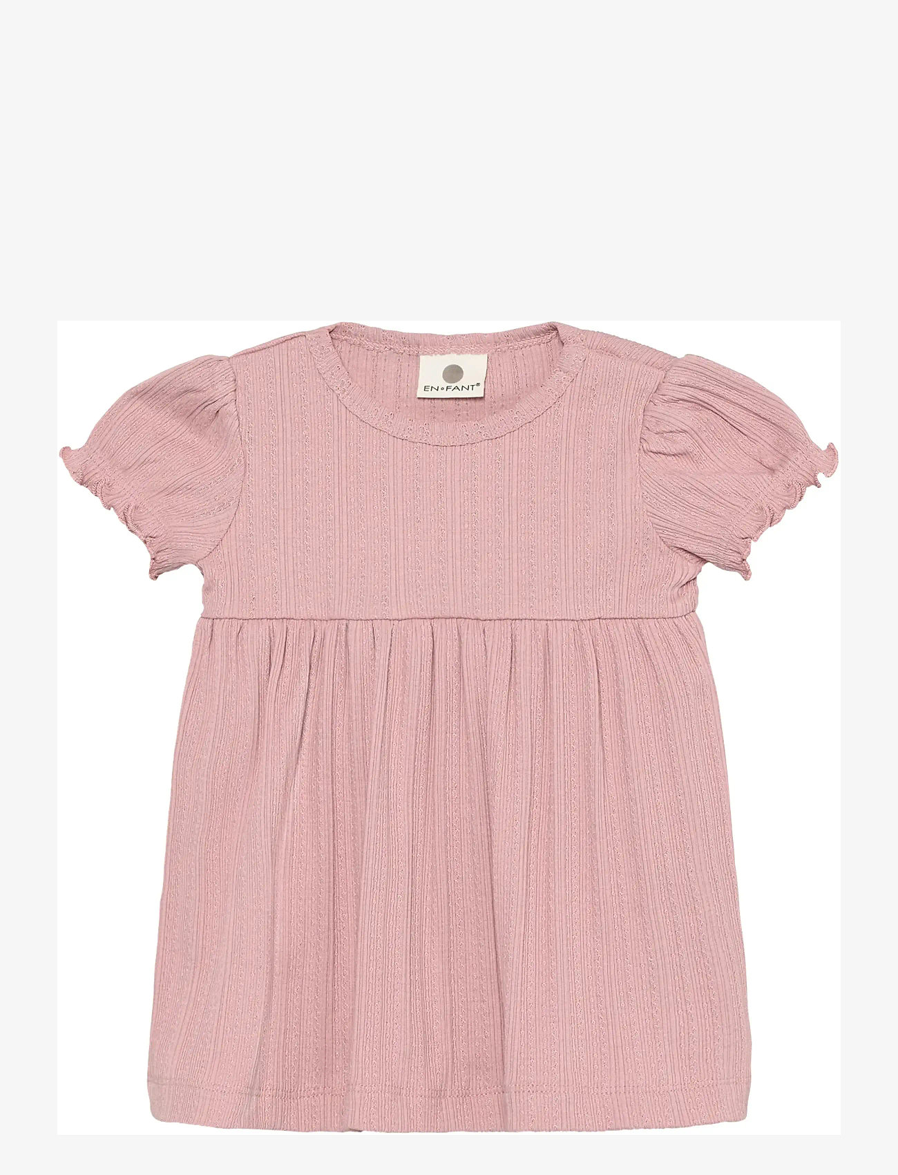 En Fant - Body Dress SS Pointelle - kortärmade babyklänningar - zephyr - 0