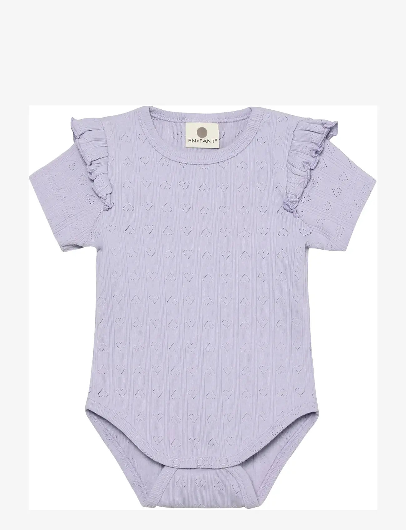 En Fant - Body SS Pointelle - ar īsām piedurknēm - purple heather - 0
