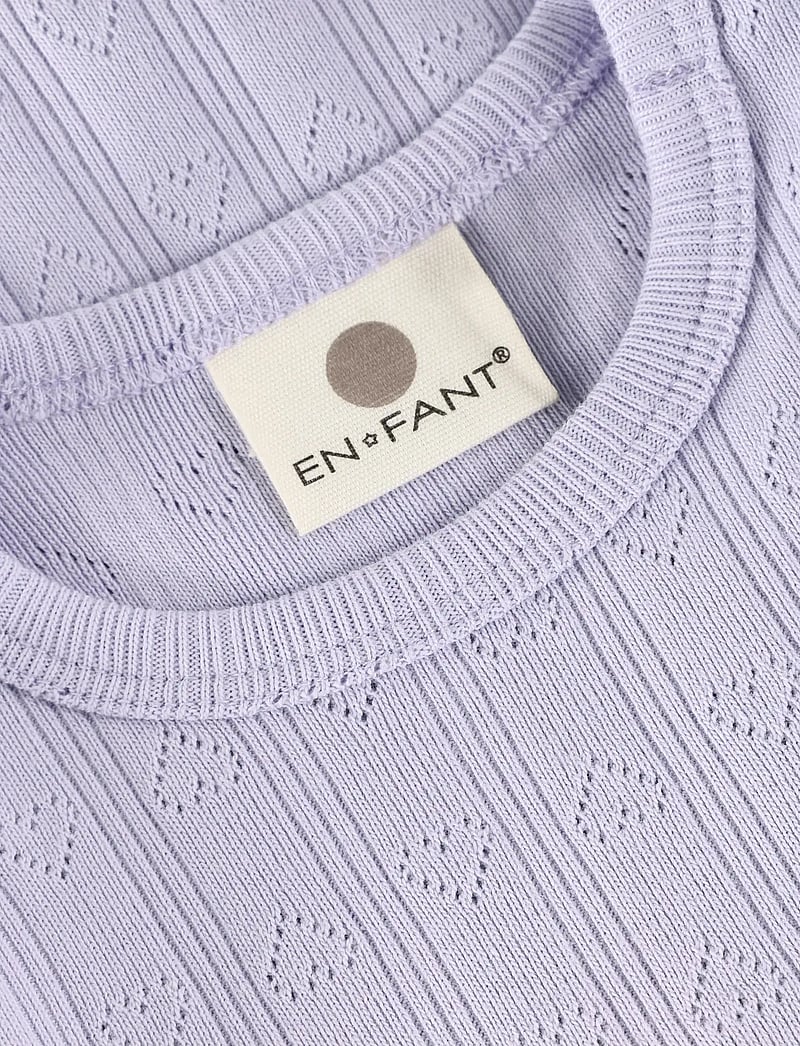 En Fant - Body SS Pointelle - ar īsām piedurknēm - purple heather - 2