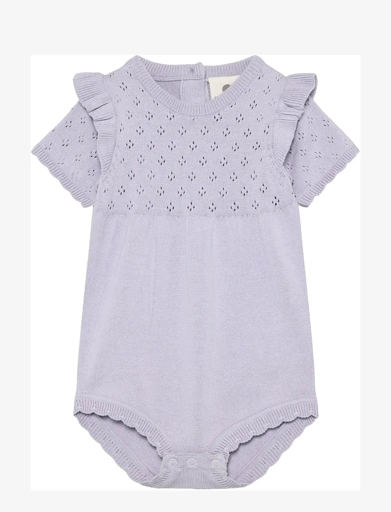 En Fant - Romper Knit - kortærmede heldragter - purple heather - 1