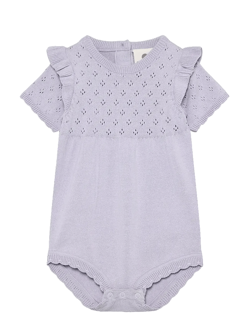 En Fant - Romper Knit - kortærmede heldragter - purple heather - 1