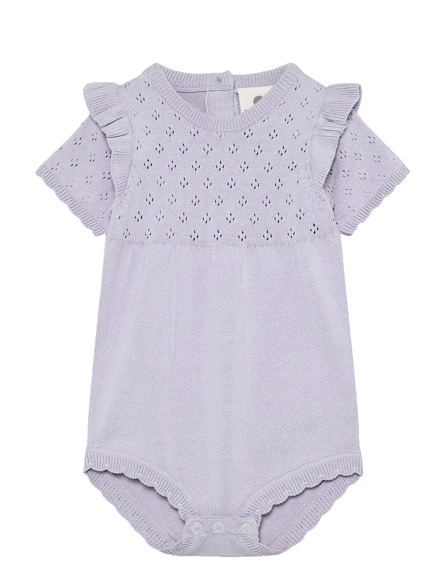 En Fant - Romper Knit - krótki rękaw - purple heather - 1