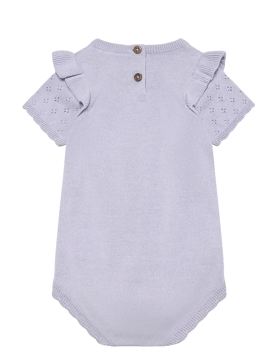 En Fant - Romper Knit - krótki rękaw - purple heather - 2