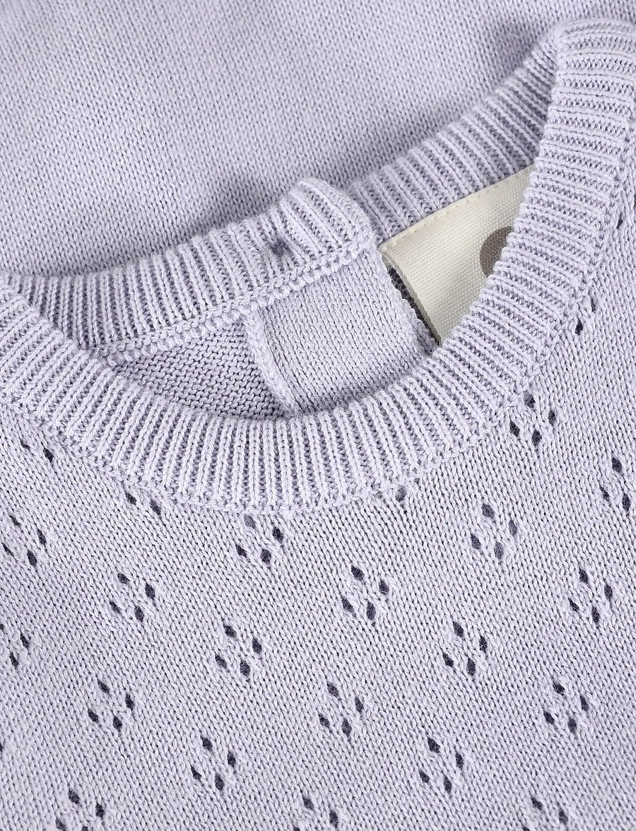 En Fant - Romper Knit - krótki rękaw - purple heather - 3
